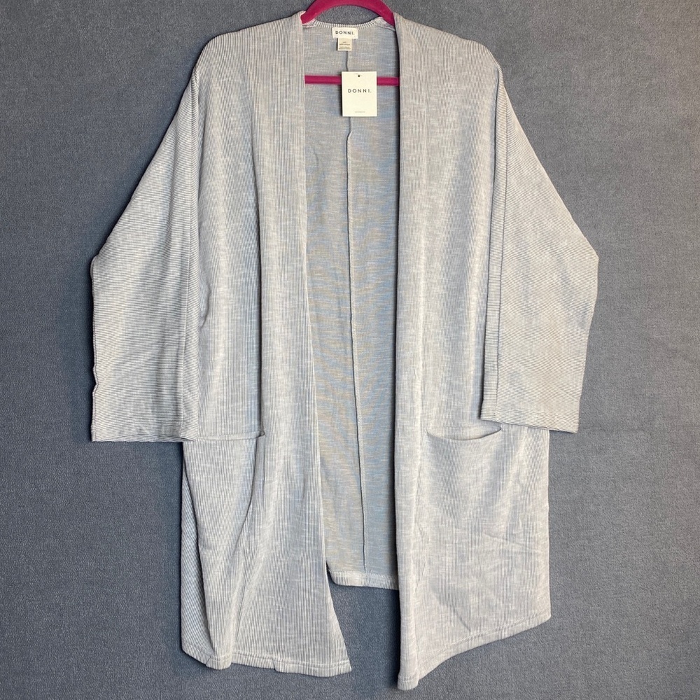 Anthropologie Donni Striped Open Front Cardigan Women’s One Size NWT